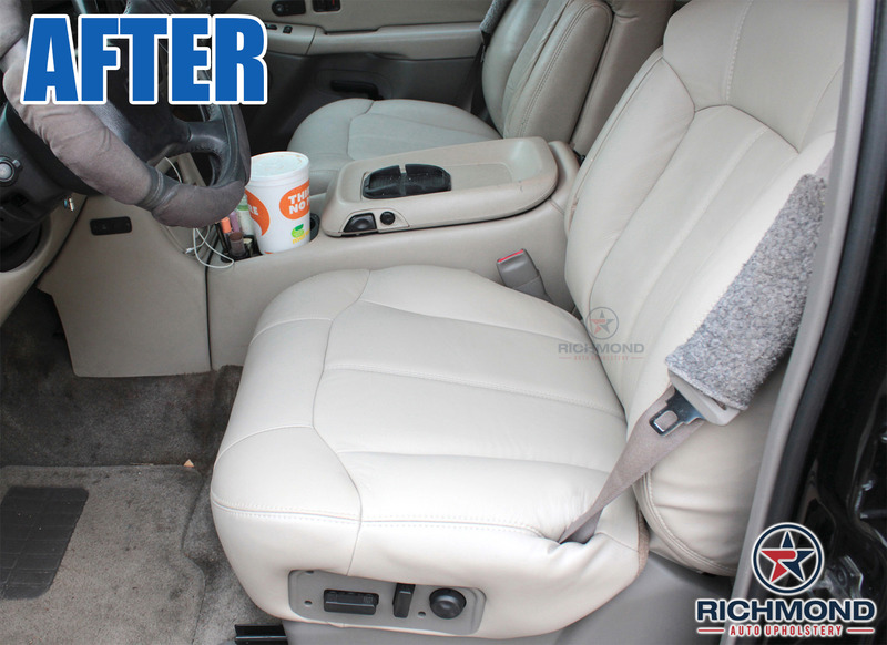 2000 2002 Chevy Tahoe Suburban Lt Ls Z71 Leather Seat Cover Driver Side Lean Back Gray Richmond Auto Upholstery - 1997 Chevy Tahoe Replacement Seat Covers