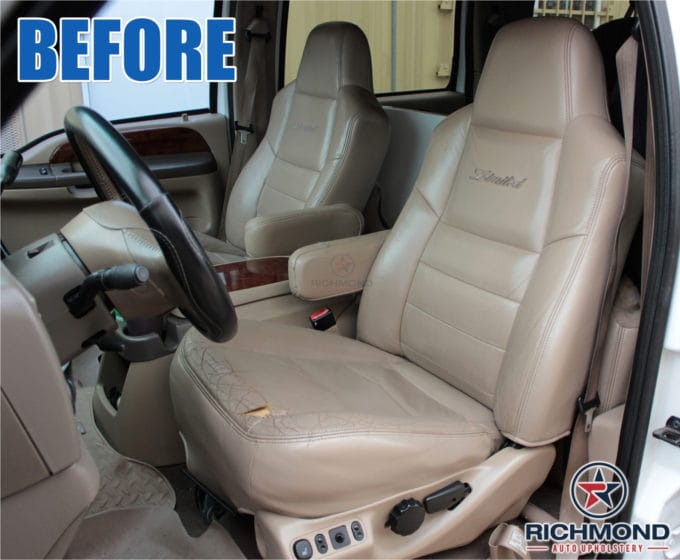 2005 Ford Excursion Limited Replacement Leather Seat Cover Driver Side