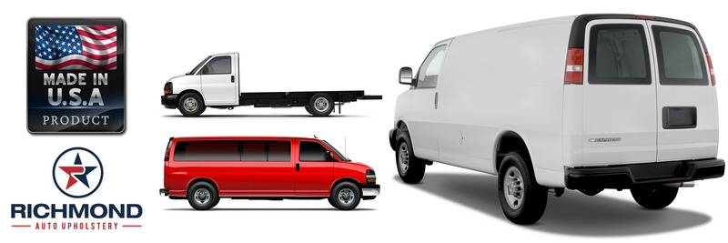 2012 2013 2014 Chevy Express 1500 Cargo Van Driver Bottom Vinyl Seat Cover Tan