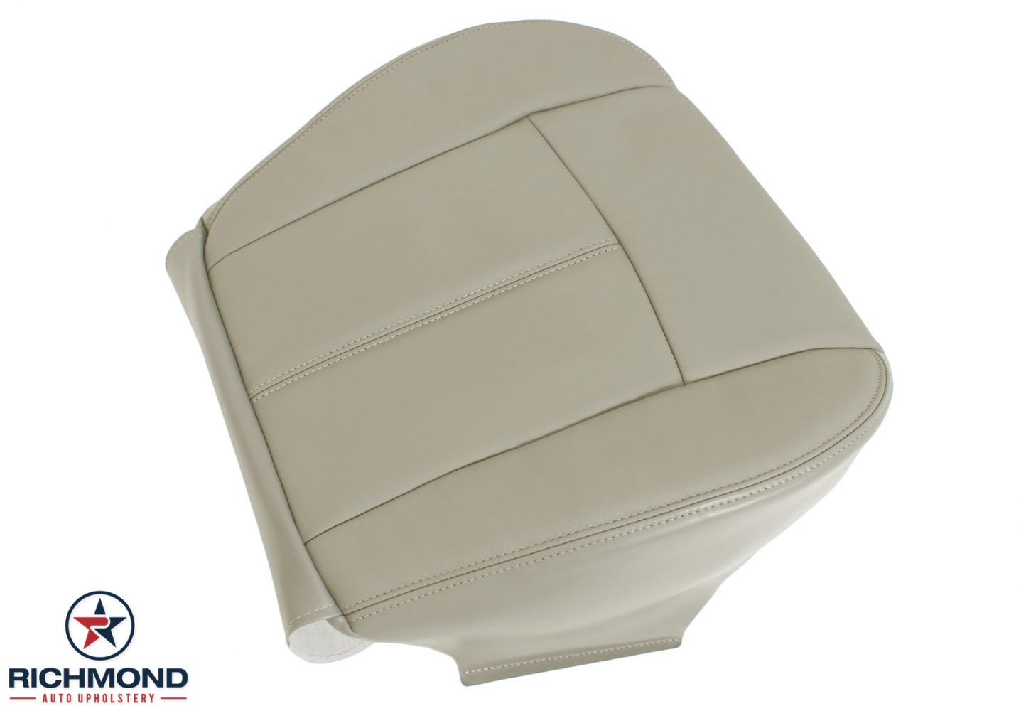 2007-2010 Chrysler Sebring Convertible Replacement Leather Seat Cover:  Driver Side Bottom, Cream Tan - Richmond Auto Upholstery