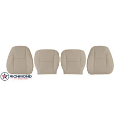 2009-2013 Chevy Avalanche LTZ Replacement Leather Seat Covers: Driver & Passenger Complete, Tan Perforated (A/C Cooled Seats)