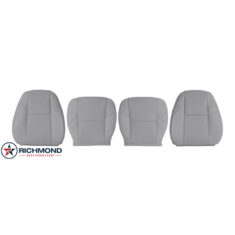 2012-2014 Chevy Silverado LTZ Replacement Leather Seat Covers: Driver & Passenger Complete, Gray Perforated (A/C Cooled Seats)