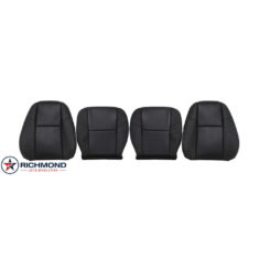 2012-2014 Chevy Silverado LTZ Replacement Leather Seat Covers: Driver & Passenger Complete, Black Perforated (A/C Cooled Seats)