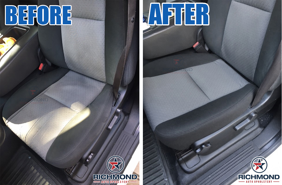 2007 2018 Chevy Silverado W T Base Work Truck Cloth Seat Cover Driver Bottom Black Gray Richmond Auto Upholstery - 2007 Chevy Truck Seat Covers