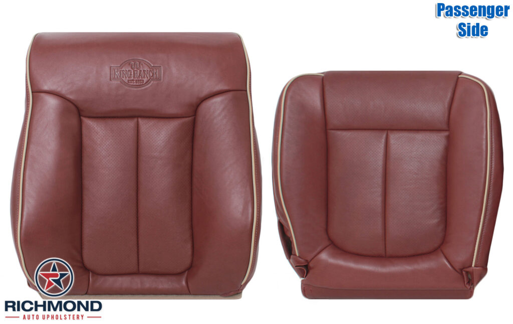 20092012 Ford F150 King Ranch Replacement Leather Seat Cover Passenger Side Complete, King
