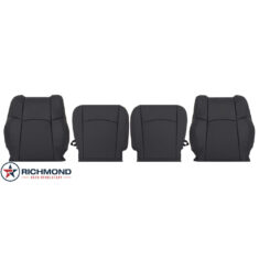 2013-2018 Dodge Ram 1500 Sport Replacement Leather Seat Covers: Driver & Passenger Complete, Black Perforated