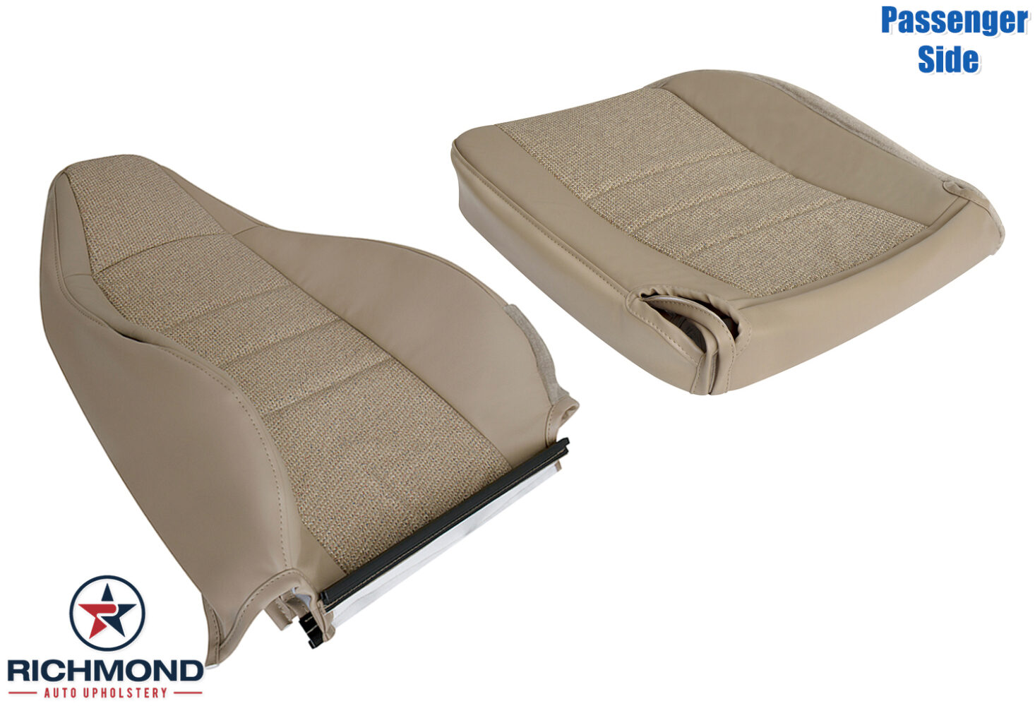 1997-2006 Jeep Wrangler Replacement Leather/Vinyl Seat Covers: Passenger  Side Bottom, Tan Camel - Richmond Auto Upholstery