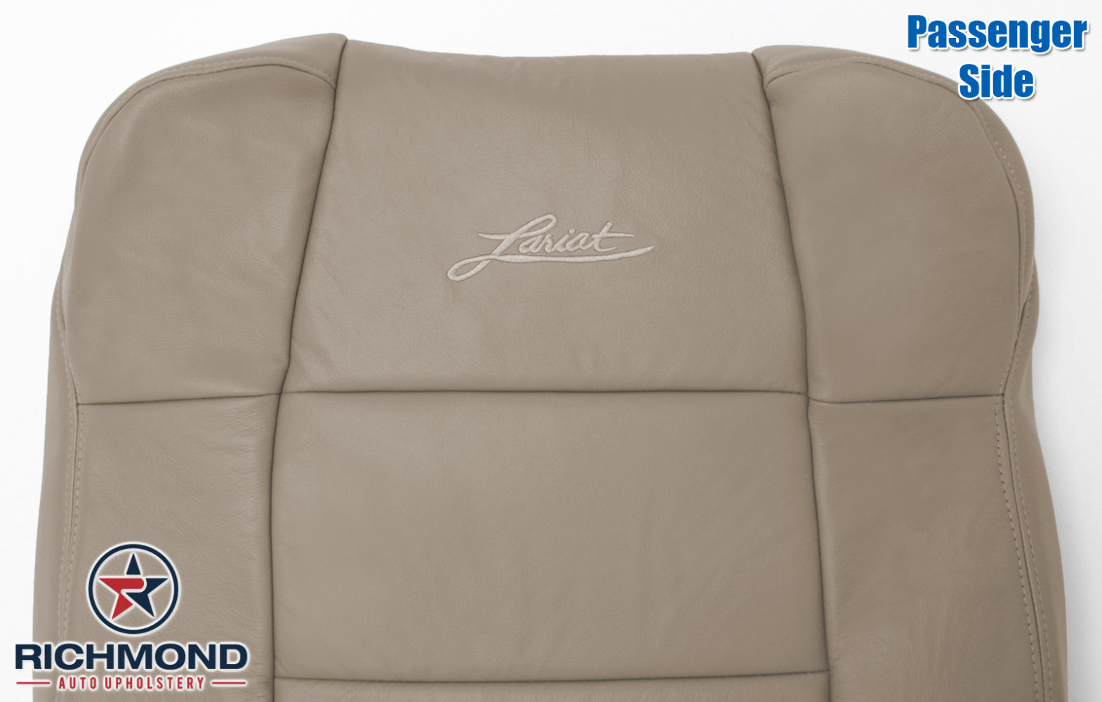 2000 Ford F-150 Lariat Driver Side Lean Back Synthetic Leather Seat Cover Tan 