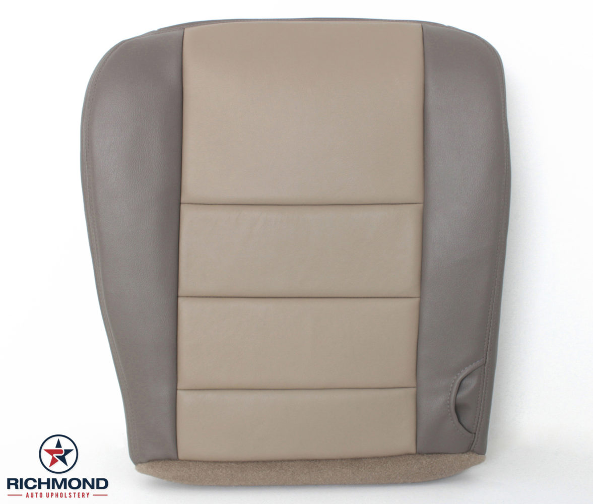 2004 Ford Excursion Eddie Bauer 4X4 Driver Bottom Leather Seat Cover 2 Tone Tan