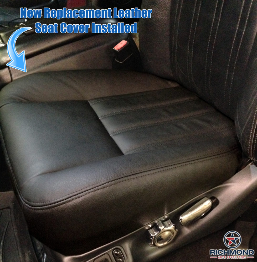 2004 Ford F250 F350 Harley-Davidson 4X4 Passenger Bottom Leather Seat Cover Blk