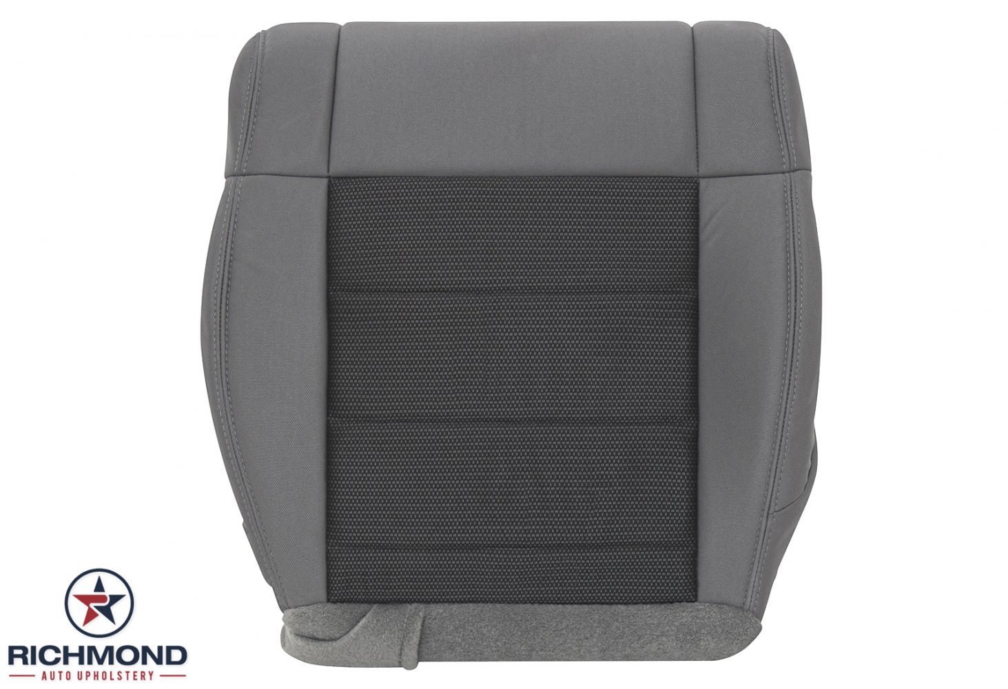 2008-2010 Jeep Wrangler Replacement Cloth Seat Cover: Driver Side Bottom,  2-Tone Gray - Richmond Auto Upholstery