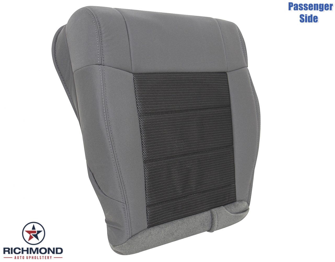 2008-2010 Jeep Wrangler Replacement Cloth Seat Cover: Passenger Side  Bottom, 2-Tone Gray - Richmond Auto Upholstery