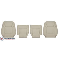 2009-2015 Honda Pilot Replacement Leather Seat Covers: Driver & Passenger Complete, Tan Non-Perforated