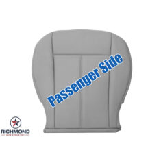 2010-2016 Cadillac SRX Replacement Leather Seat Cover: Passenger Side Bottom, Light Gray Non-Perforated