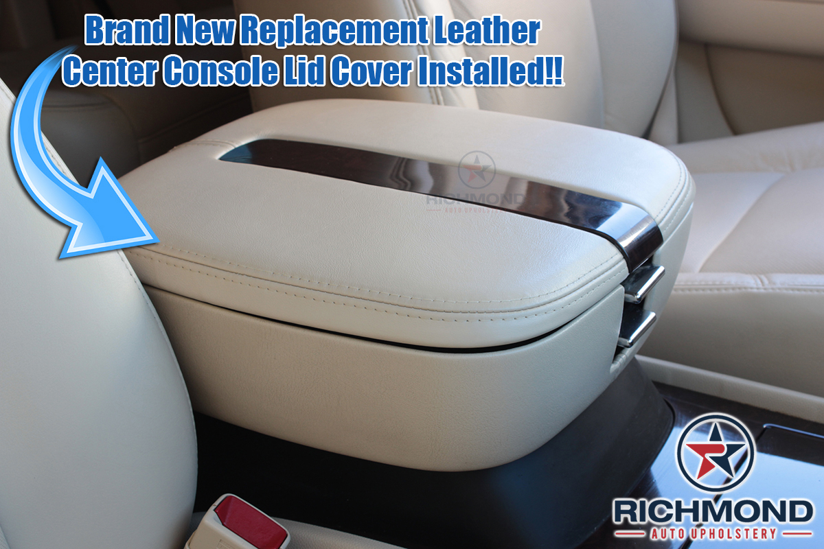 2009-2011 Cadillac Escalade Center Console Lid Leather Cover: Tan -  Richmond Auto Upholstery
