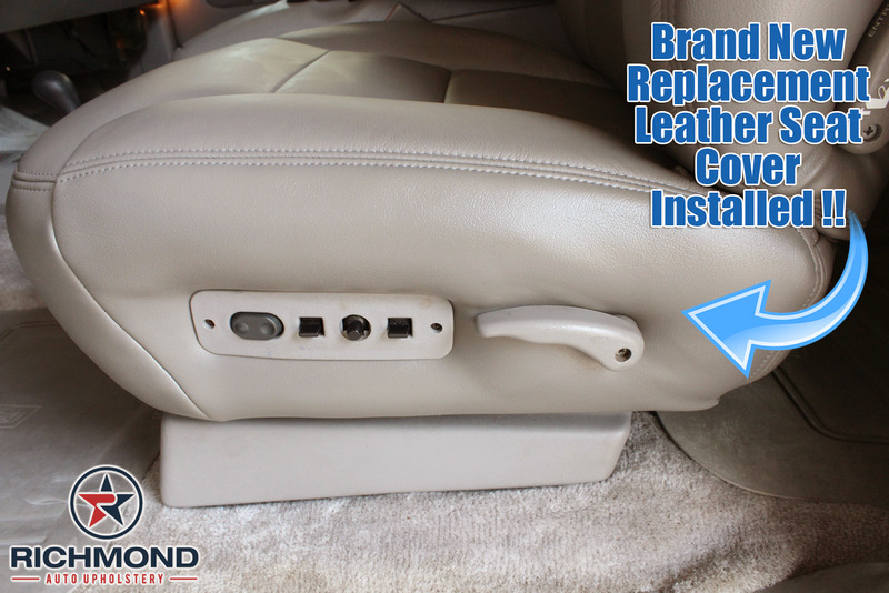 1995 1999 Chevy Tahoe Suburban Lt Ls Leather Seat Cover Driver Bottom Tan Richmond Auto Upholstery - 1998 Tahoe Leather Seat Covers
