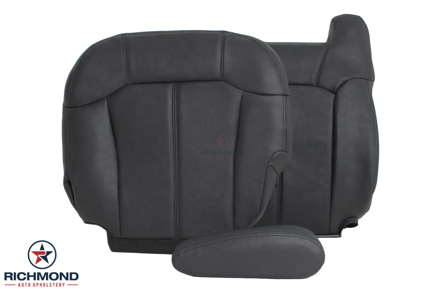 1999 2000 2001 2002 GMC Sierra Driver Bottom Leather Seat Cover Gray Graphite
