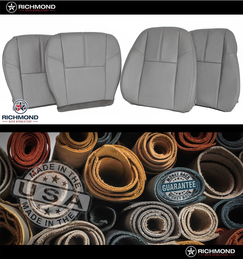 Details about   2011 Chevy Silverado 3500HD Extended Cab Driver Bottom Leather Seat Cover Gray