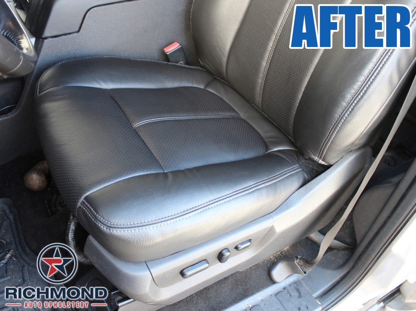 2011 Ford F250/F350 Lariat Driver Bottom Perforated Leather Seat Cover
