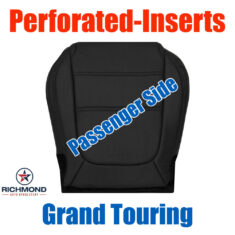 2016-2017 Mazda Mazda6 Grand Touring Replacement Leather Seat Cover: Passenger Side Bottom, Black Perforated