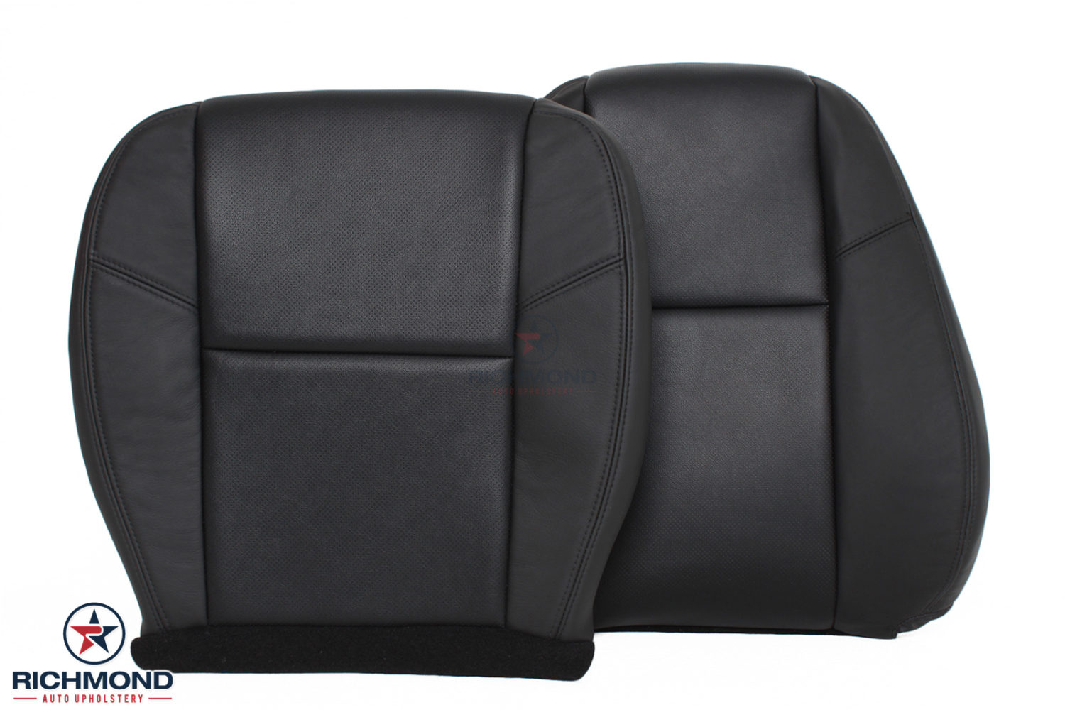 2007-2014 Cadillac Escalade Driver Bottom Leather Seat cover Ebony Black #194