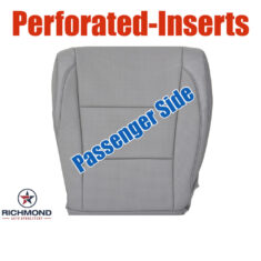 2014-2019 Toyota Highlander Limited Replacement Leather Seat Cover: Passenger Side Bottom, Gray Perforated