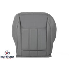 2006-2008 Dodge Ram 1500 Quad-Cab Laramie Replacement Leather Seat Cover: Driver Side Bottom, Gray