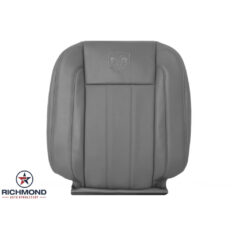 2006-2008 Dodge Ram 1500 Quad-Cab Laramie Replacement Leather Seat Cover: Driver Side Lean Back, Gray
