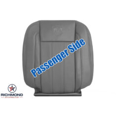2006-2008 Dodge Ram 1500 Quad-Cab Laramie Replacement Leather Seat Cover: Passenger Side Lean Back, Gray