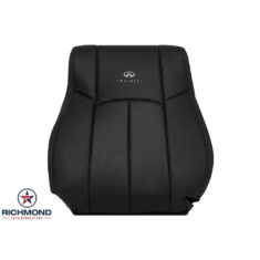 2007-2008 Infiniti G35 Sport Sedan 4-Door Replacement Leather Seat Cover: Driver Side Lean Back, Black Perforated