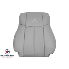 2007-2008 Infiniti G35 Sedan 4-Door Replacement Leather Seat Cover: Driver Side Lean Back, Gray Perforated