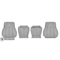 2007-2008 Infiniti G35 Sport Sedan 4-Door Replacement Leather Seat Covers: Driver & Passenger Complete, Gray Perforated