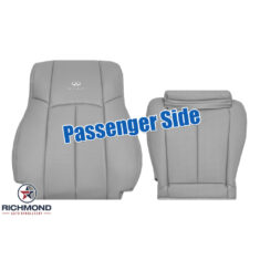 2007-2008 Infiniti G35 Sport Sedan 4-Door Replacement Leather Seat Covers: Passenger Side Complete, Gray Perforated