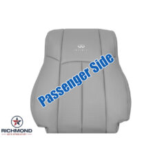 2007-2008 Infiniti G35 Sedan 4-Door Replacement Leather Seat Cover: Passenger Side Lean Back, Gray Perforated
