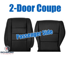 2008-2012 Honda Accord 2-Door Replacement Leather Seat Covers: Passenger Side Complete, Black