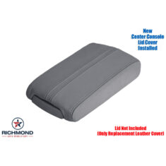 2010-2012 Lincoln MKZ Replacement Leather Center Console Lid Cover, Gray