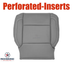 2015-2020 GMC Yukon & Yukon XL 1500 SLT Replacement Leather Seat Cover: Driver Side Bottom, Gray Perforated