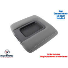 2019-2025 Chevy Silverado 4500HD 5500HD 6500HD Replacement Leather Center Console Lid Cover, Gray 40/20/40