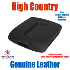 2014-2019 Chevy Silverado 1500 2500HD 3500HD High Country Replacement Leather Center Console Lid Cover, Black