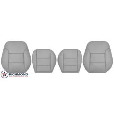 2000-2002 Lincoln LS Replacement Leather Seat Covers: Driver & Passenger Complete, Gray Non-Perforated