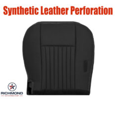 2003-2004 Mercury Marauder Replacement Leather Seat Cover: Driver Side Bottom, Black with Synthetic Leather Perforation