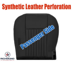 2003-2004 Mercury Marauder Replacement Leather Seat Cover: Passenger Side Bottom, Black with Synthetic Leather Perforation