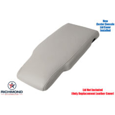 2003-2011 Lincoln Town Car Replacement Leather Center Console Lid Cover, Medium Light Stone