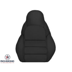 2005-2013 Chevy Corvette C6 Replacement Leather Seat Cover: Driver Side Lean Back, Black Perforated