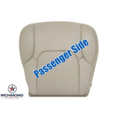 2005-2021 Nissan Frontier Replacement Leather Seat Cover: Passenger Side Bottom, Beige/Tan Perforated