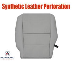 2007-2012 Acura RDX Replacement Leather Seat Cover: Passenger Side Bottom, Light Gray with Genuine Leather Perforation