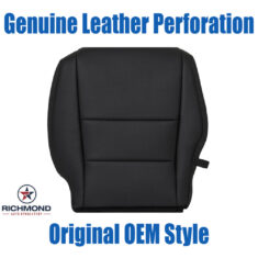 2007-2012 Acura RDX Replacement Leather Seat Cover: Driver Side Bottom, Black with Genuine Leather Perforation