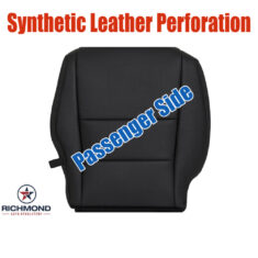 2007-2012 Acura RDX Replacement Leather Seat Cover: Passenger Side Bottom, Black with Synthetic Leather Perforation