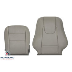 2009-2012 Ford Fusion Replacement Leather Seat Covers: Driver Side Complete, Light Gray