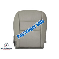 2009-2012 Ford Fusion Replacement Leather Seat Cover: Passenger Side Bottom, Light Gray